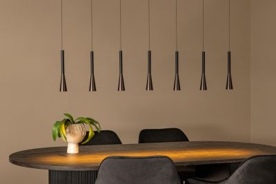 Lucide JOAKIM - Pendant light - LED Dim. - CCT - 7x6,2W 2700K/4000K - With replaceable LED module - Coffee - Premium